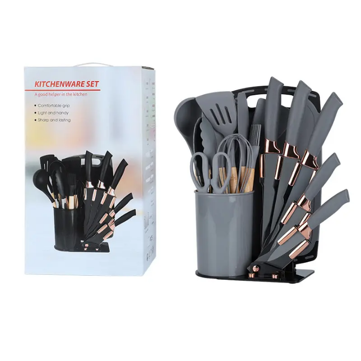 19 PC Knife Block Set