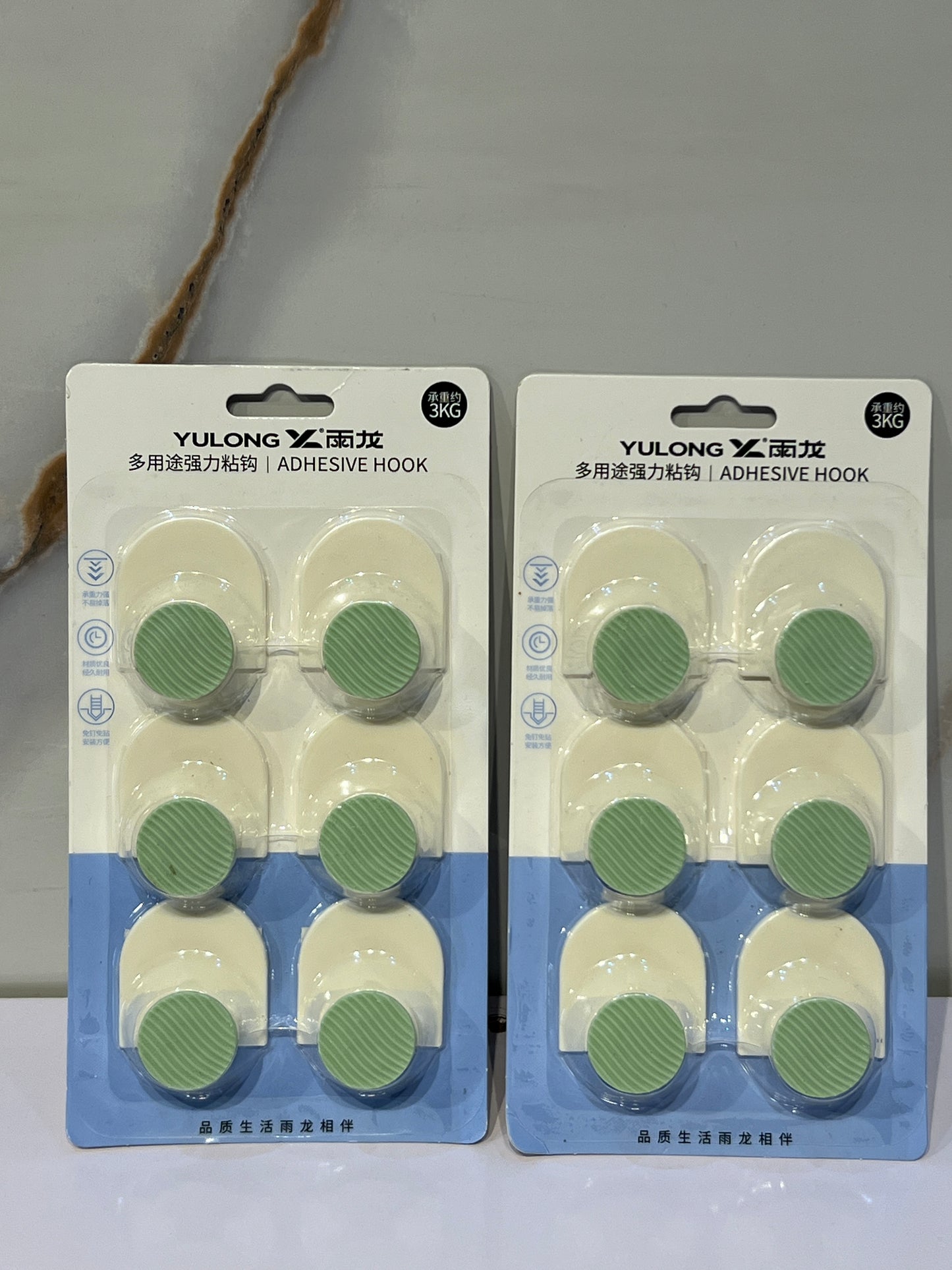 6 pieces multifunctional wall adhesive hooks