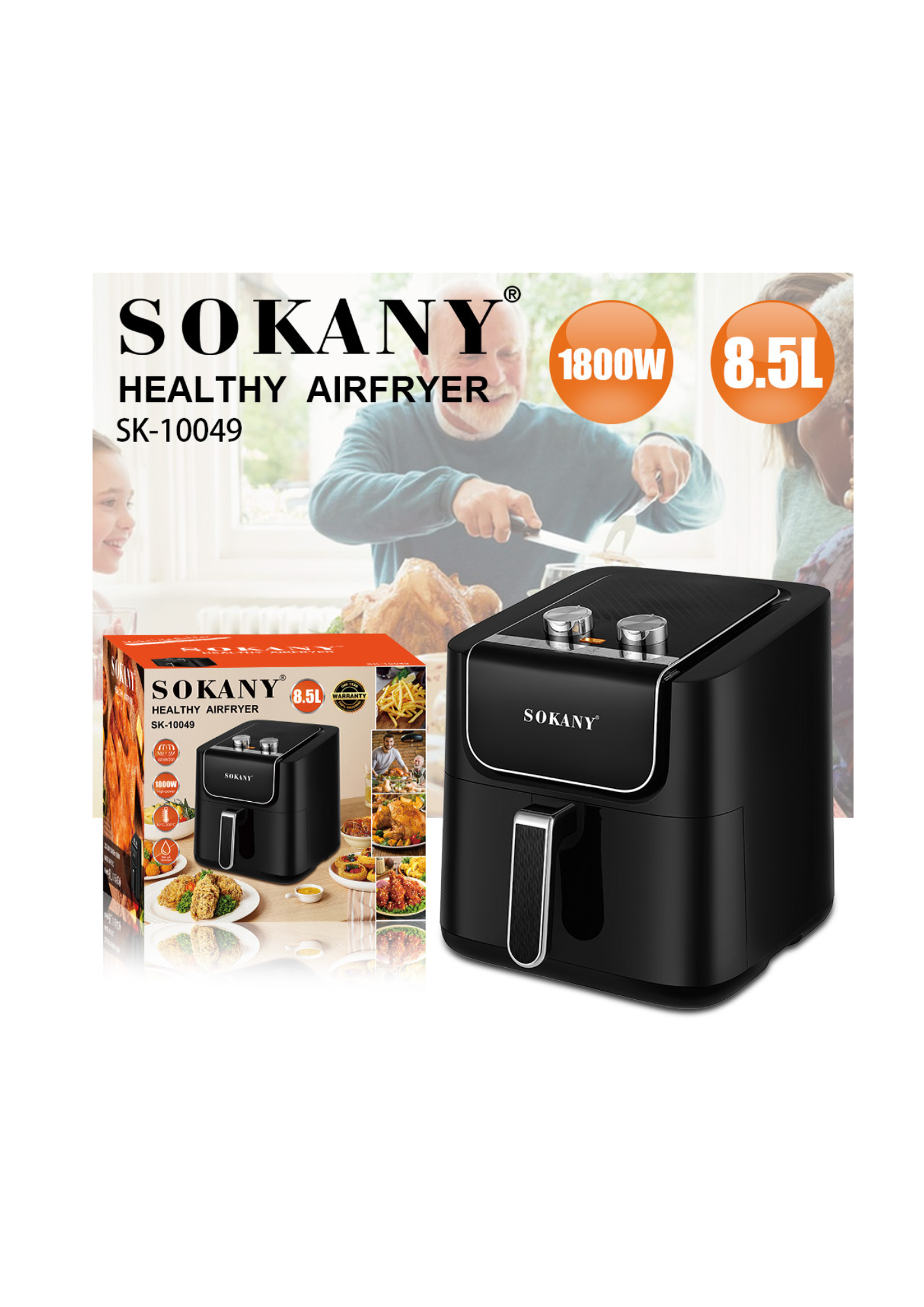 Sokany Healthy Air fryer (SK-10049)