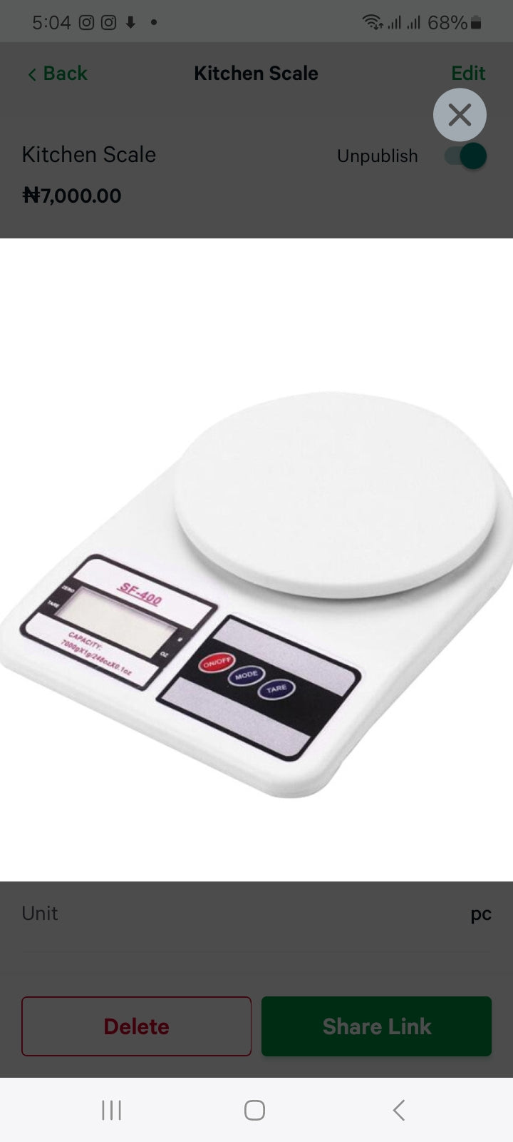 Kitchen scale