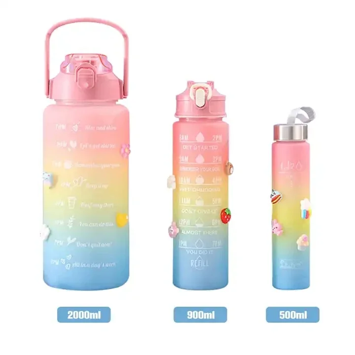 Motivational Water Bottle 3 1n 1