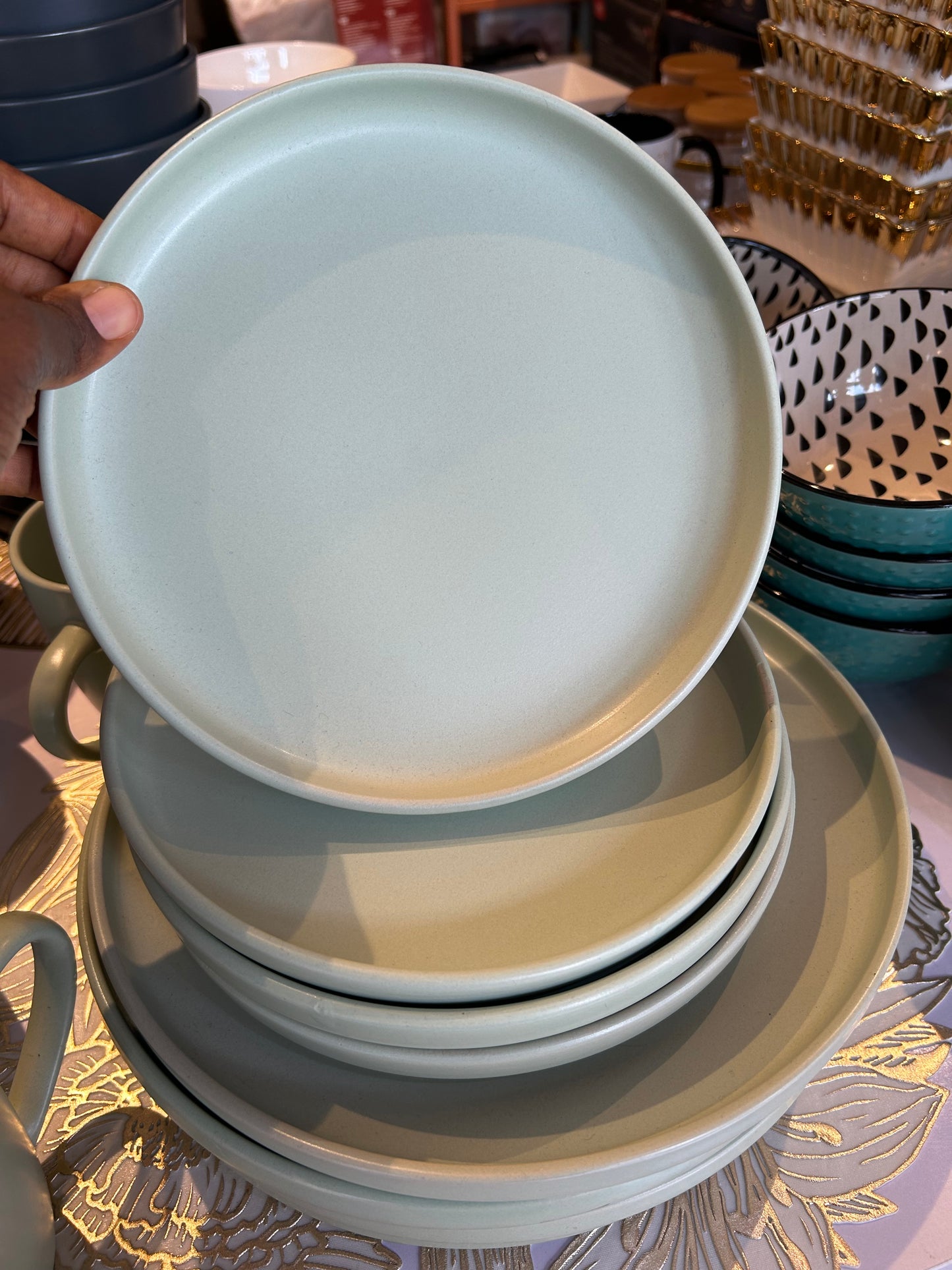 16 Piece Mint Dinner Set YL16-6001