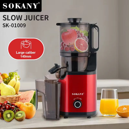 Sokany Slow Juicer 01009 800watts whole fruits high yield slow juicer.