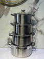 HausRoland 8 piece multi coated stainless steel cookware HR176-3