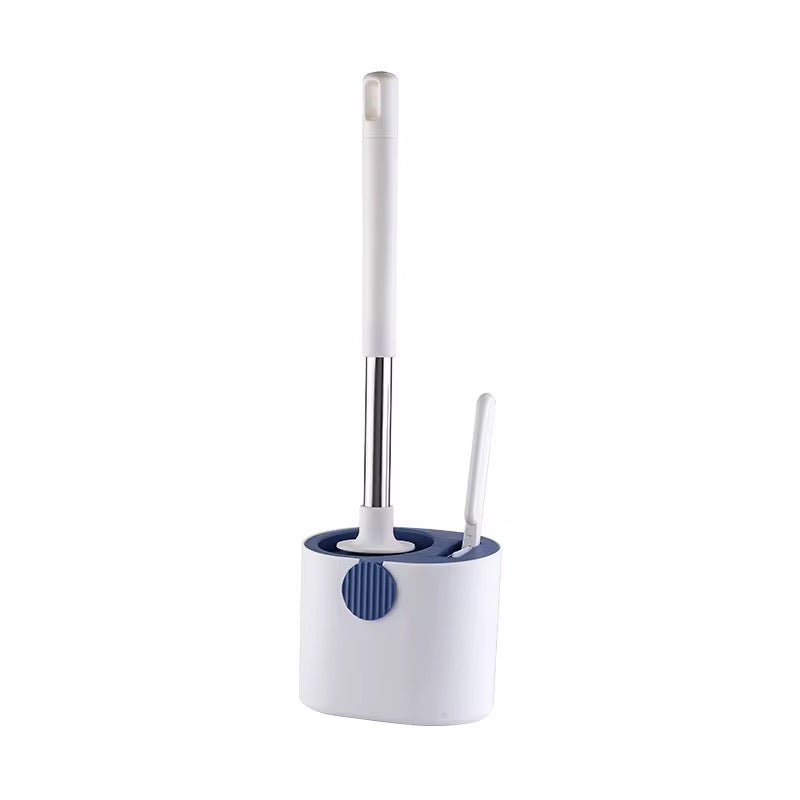 Set of 2 high end wall mounted silicone toilet brush