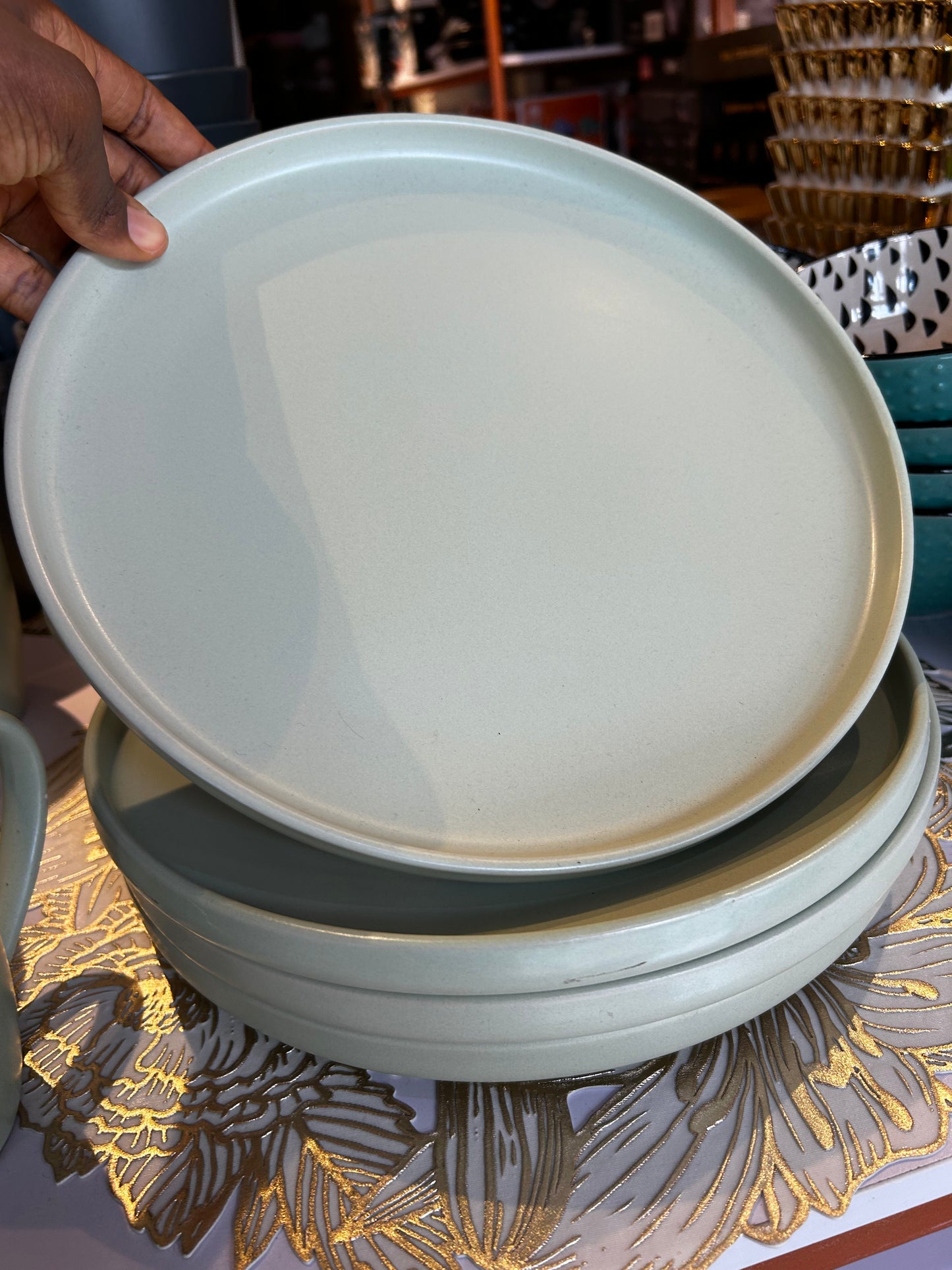 16 Piece Mint Dinner Set YL16-6001