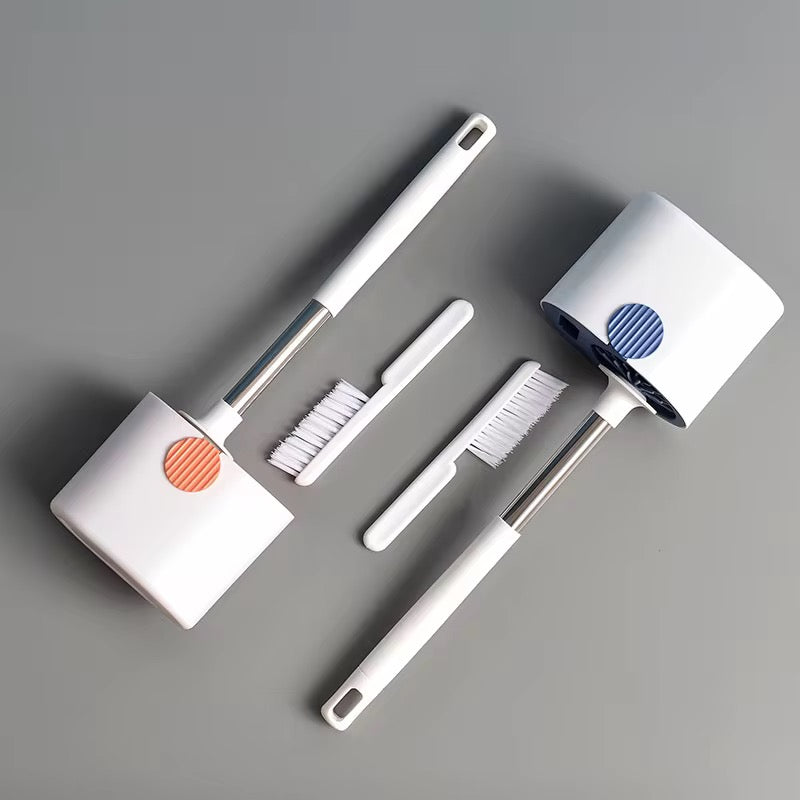Set of 2 high end wall mounted silicone toilet brush