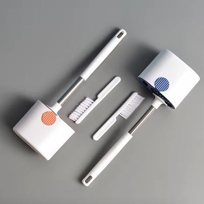 Set of 2 high end wall mounted silicone toilet brush