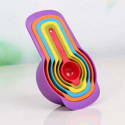 Rainbow Measuring Spoons Set For Baking