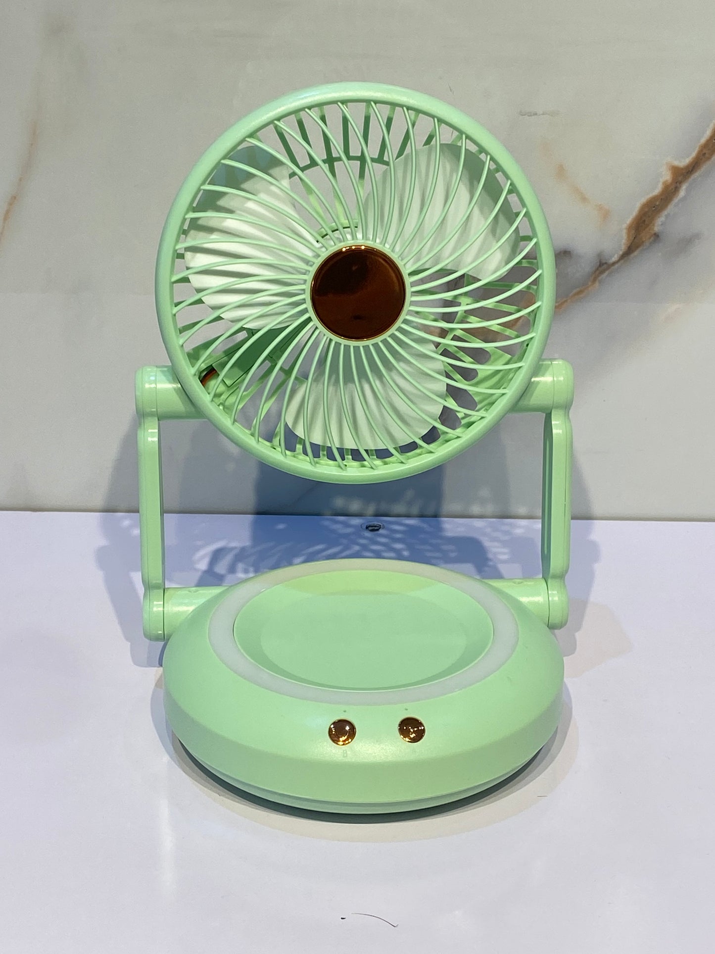 Rotating desktop fan