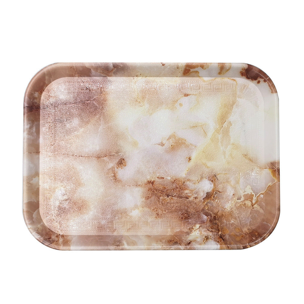 Plastic marble pattern tray