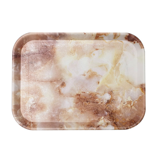 Plastic marble pattern tray