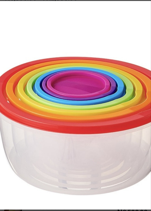 Rainbow Lids Fridge and Freezer bowls Set
