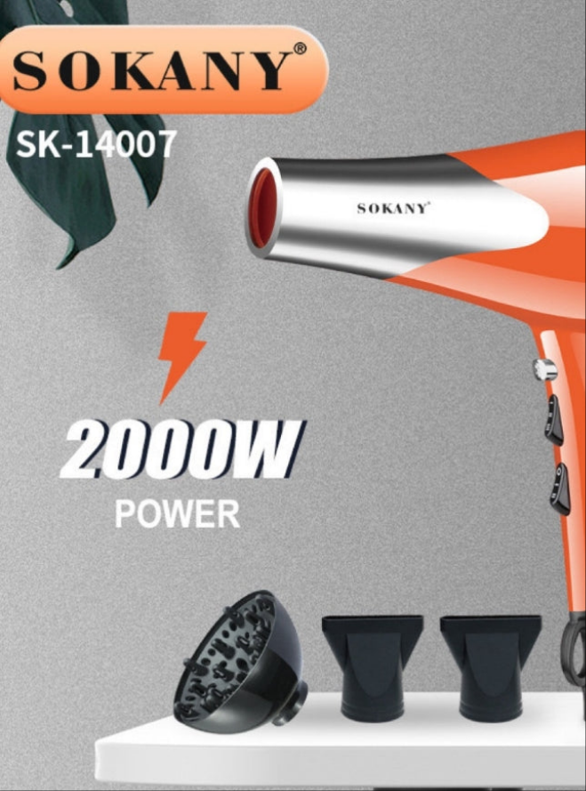 2000 watts sokany hair dryer