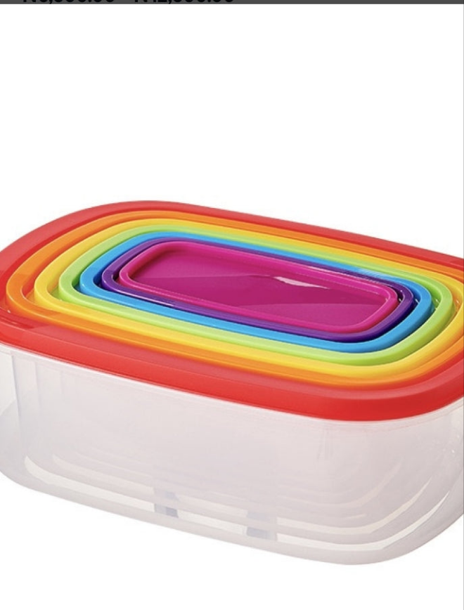 Rainbow Lids Fridge and Freezer bowls Set