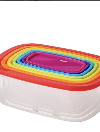 Rainbow Lids Fridge and Freezer bowls Set