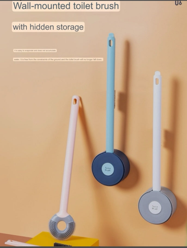 New Wall Mounted Silicon Toilet Brush