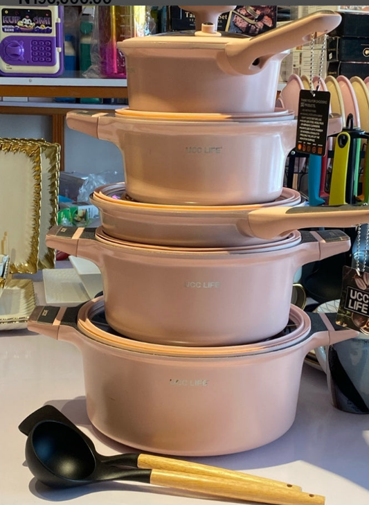 14 Piece Granite Cookware With Extra Sealing