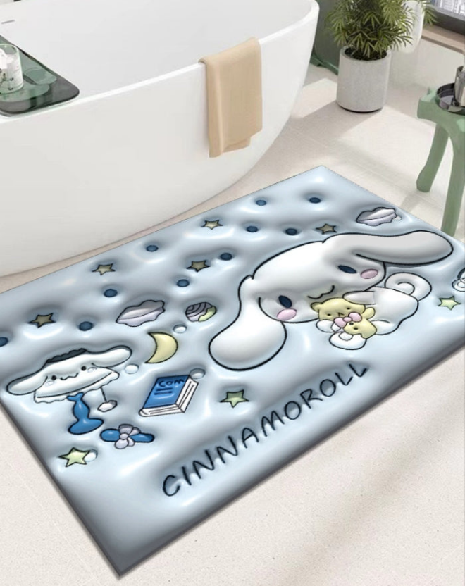 3D character Diatom Soft  Water Absorbing Footmat