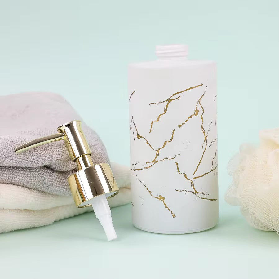 300ml single Boston glass bottles for lotions, shampoo, shower gel