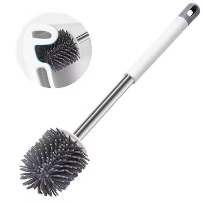 Set of 2 high end wall mounted silicone toilet brush