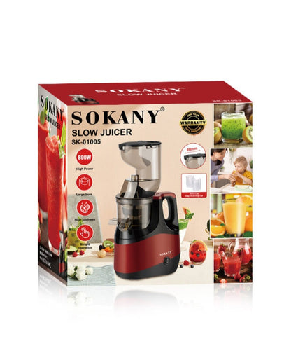 sokany 800w high performance slow juicer sk-01005