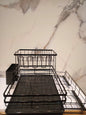 Dish draining rack with extendable bottom