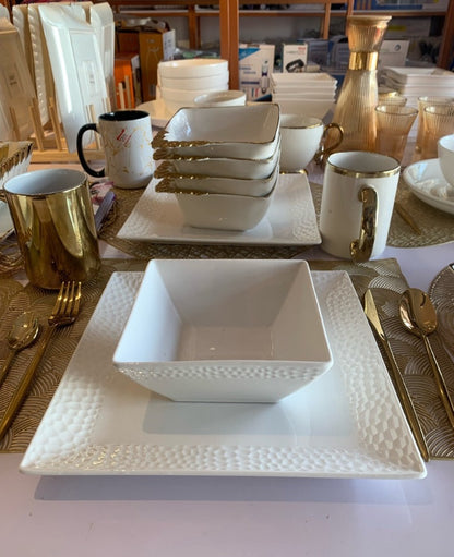 Ceramic Square White Bowl