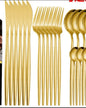 24 Piece Gold Cutlery Set 1