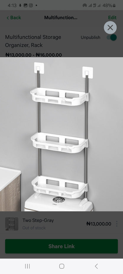3 Step Multifunctional Storage organizing rack