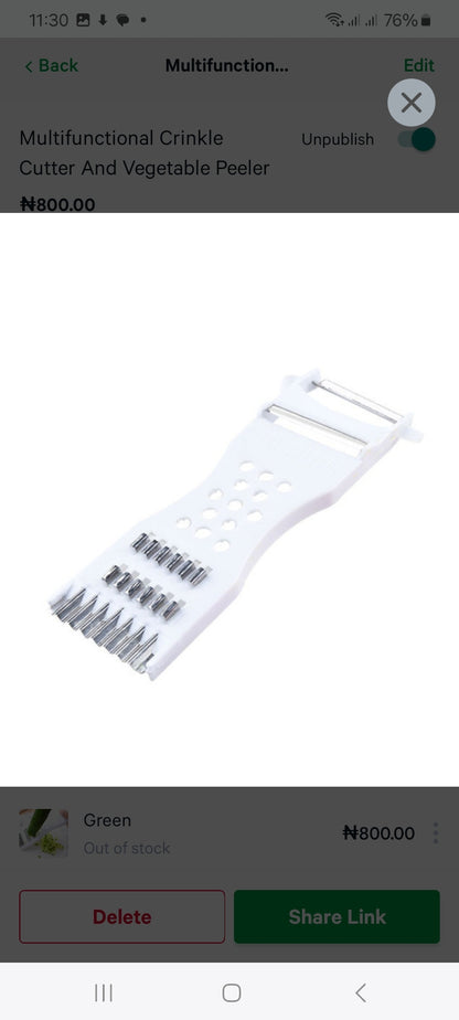 multifunctional Crinkle Cutter and vegetable peeler