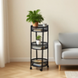 Multifunctional collapsible Three layer round trolley