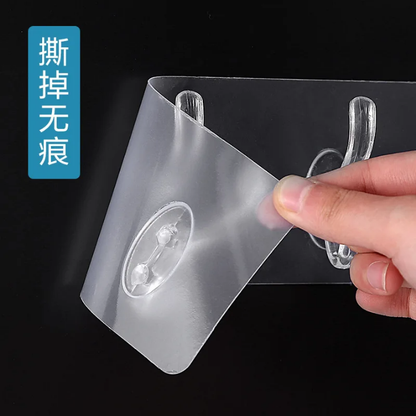 Punch free adhessive 6 row strip hook