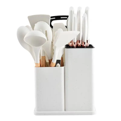 19 piece Silicone Spoon And Knife Set