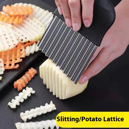 Stainless steel wavy knife