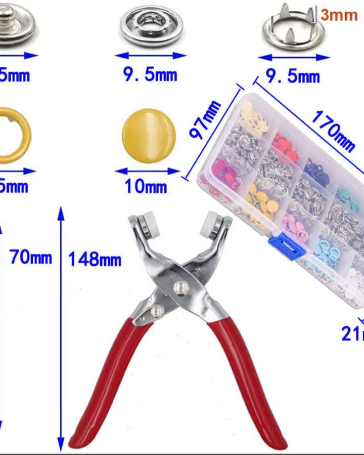 Hand Press Easy Snap Button With installation Tool
