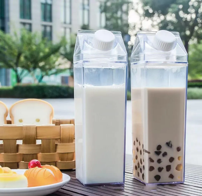 Acrylic milk carton Bottles