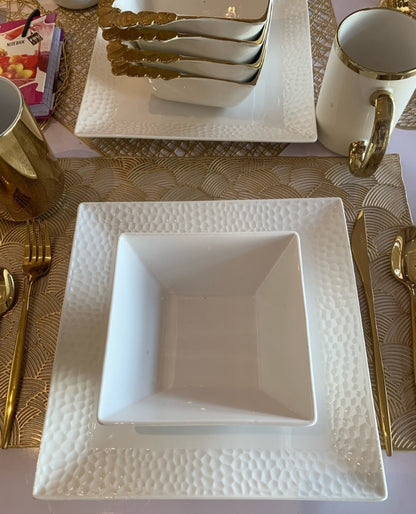 Square Patterned Plate Set