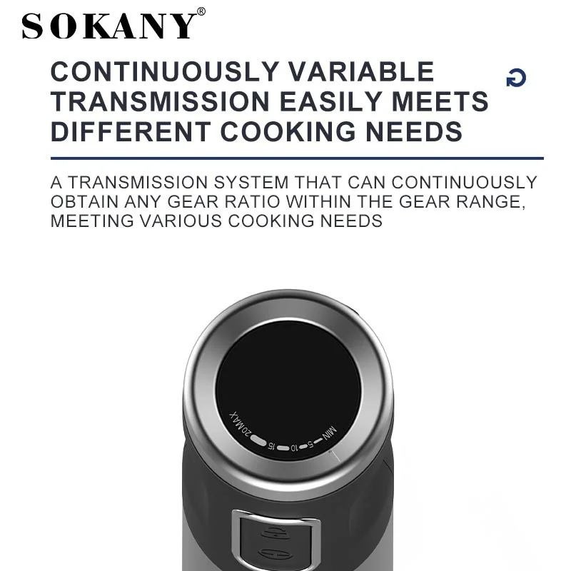Sokany USB charging Cordless Rechargeable Immersion Hand Blender 02036