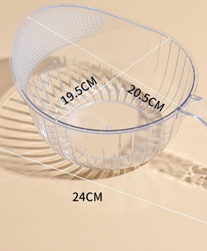 Acrylic straining bowl