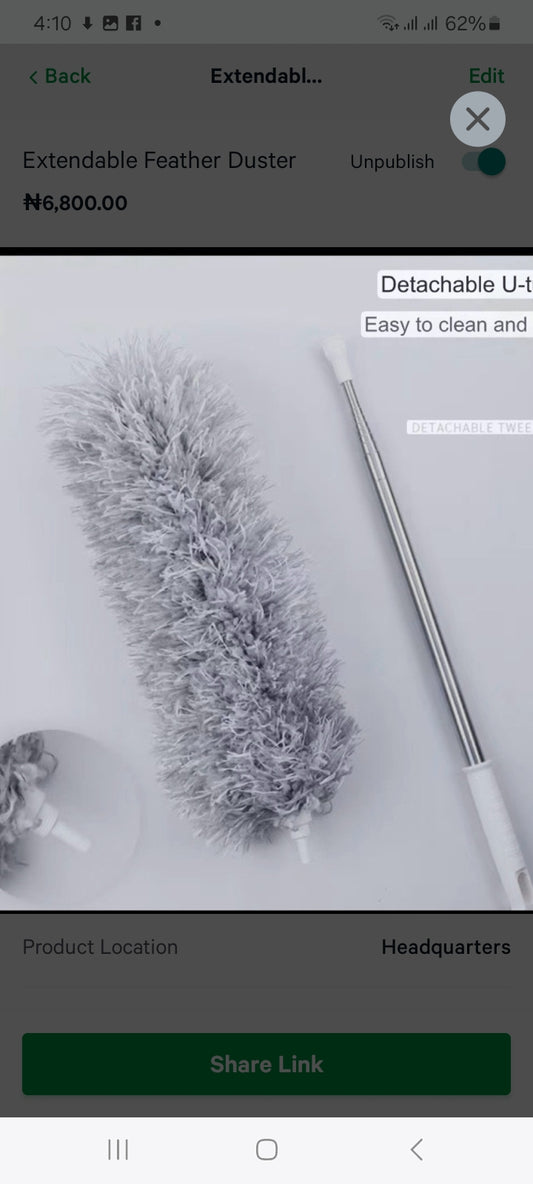 Extendable feather  Duster