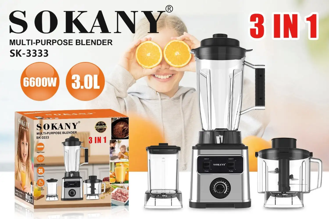 Sokany 3 in 1 multi purpose blender SK 3333