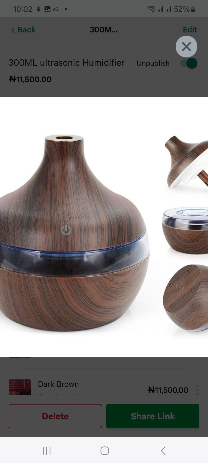 300ML ultrasonic Humidifier