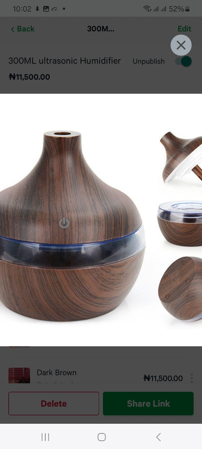 300ML ultrasonic Humidifier