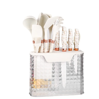 16 piece Silicone kitche  spoon and knife set