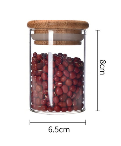 12 piece spice bamboo jar set with measuring spoon and labels