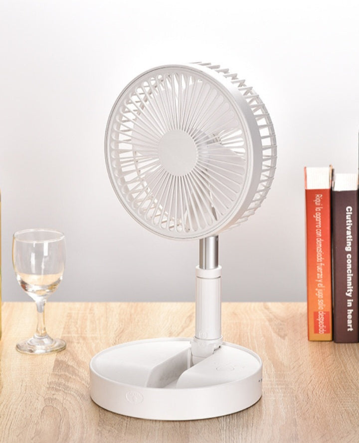 Foldable USB Chargeable  fan with Telescopic Rod
