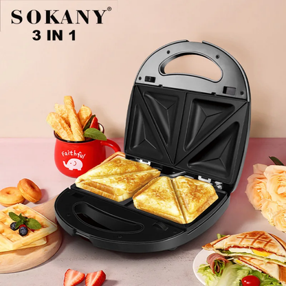 Sokany 3 in 1 sandwich maker