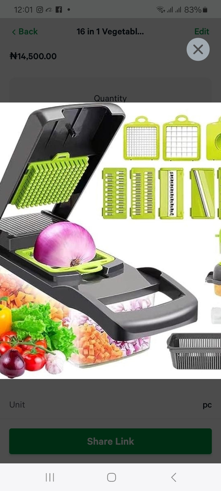 16 in 1 Vegetable Chopper
