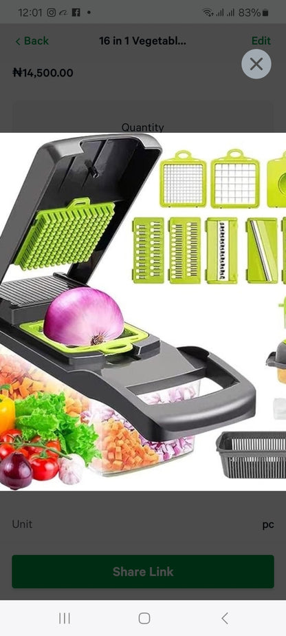 16 in 1 Vegetable Chopper